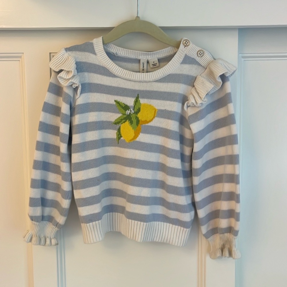 Jamie and Jack ruffle sleeve sweater